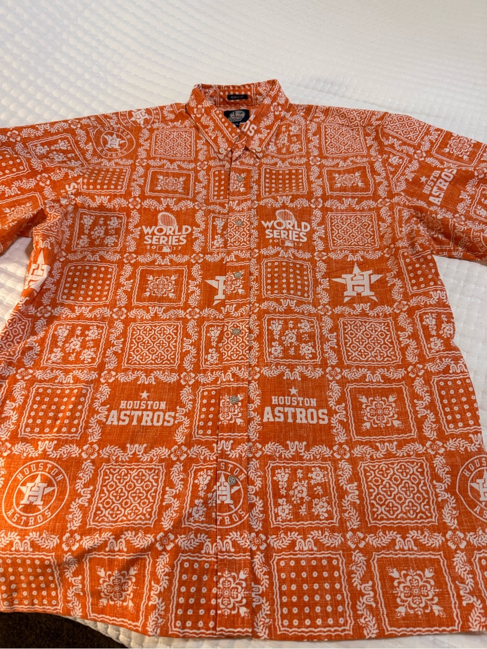 reyn spooner Houston Astros Bandana-Print Button Down Shirt